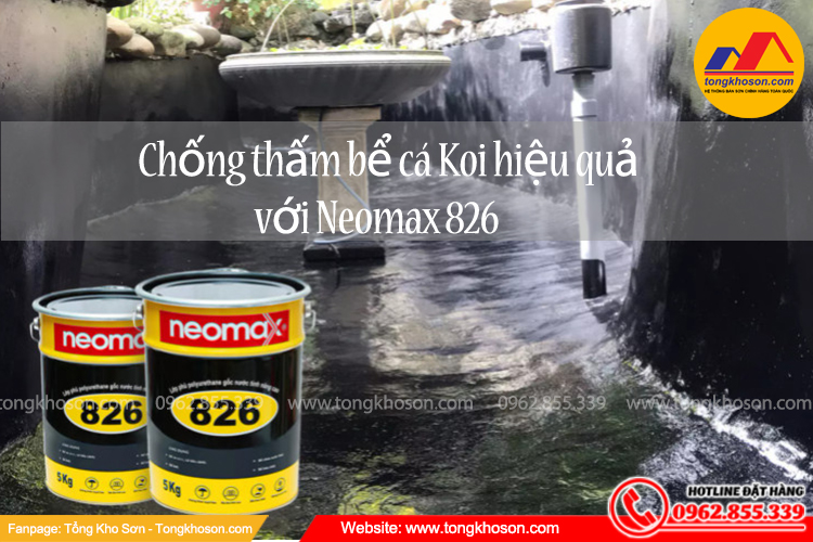 Chống thấm bể cá Koi hiệu quả với Neomax 826