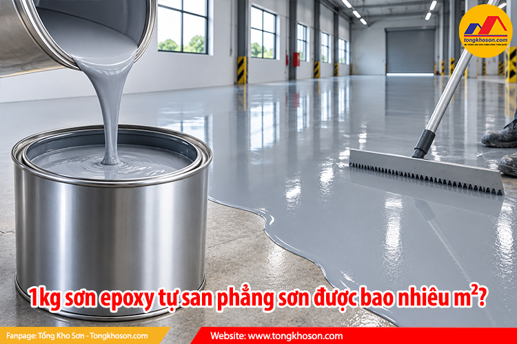 1kg sơn epoxy tự san phẳng sơn được bao nhiêu m²?