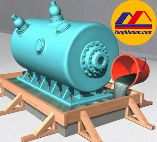 Vữa rót không co ngót chân bện máy