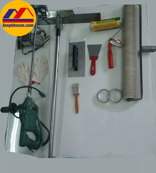Dụng cụ chuẩn bị thi công sơn sàn epoxy