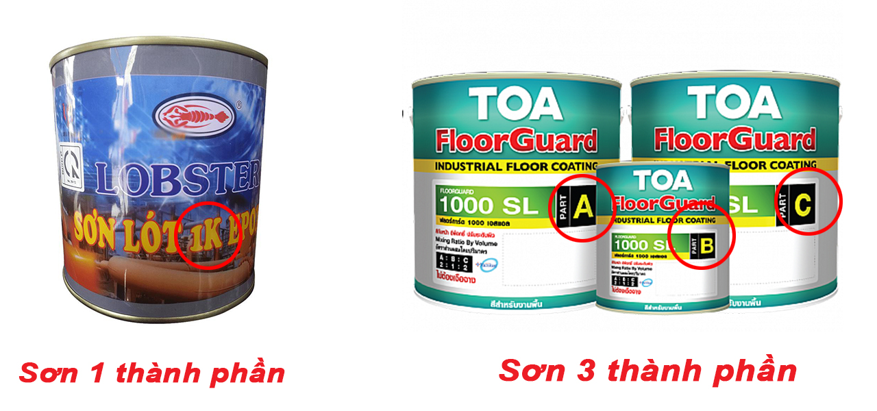 Sơn Epoxy 1 thành phần và 3 thành phần