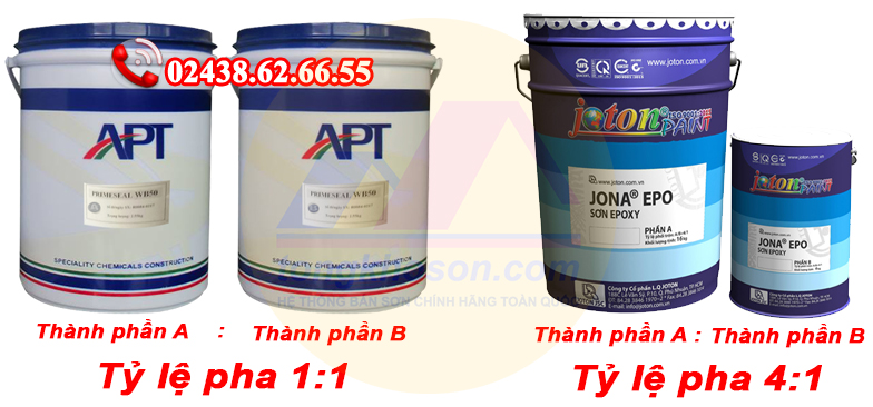 tỷ lệ pha sơn Epoxy 2 thành phần