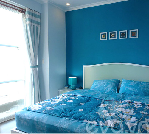 Các mẫu thiết kế sơn phòng ngủ màu xanh tuyệt đẹp cho gia đình 1388110507-11