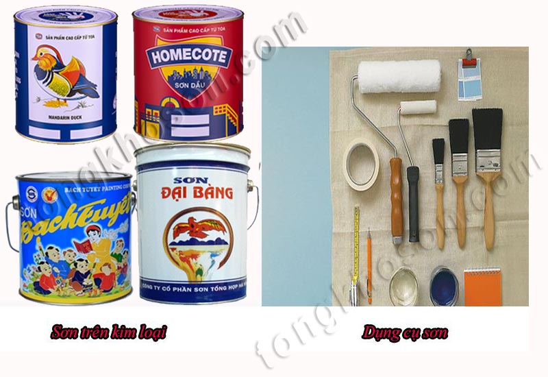 dụng cụ sơn cửa sắt