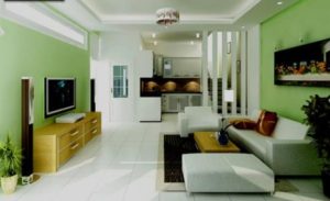 sử dụng màu nâu đất làm điểm nhấn cho nhà