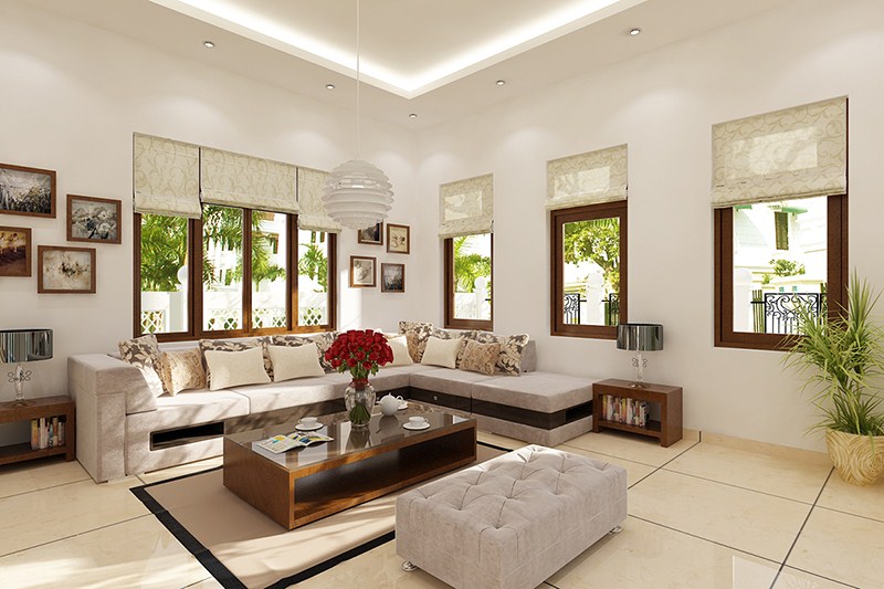 Trang trí phòng khách với tranh giả gương