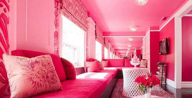 nhà màu hồng cho gia chủ mệnh hỏa