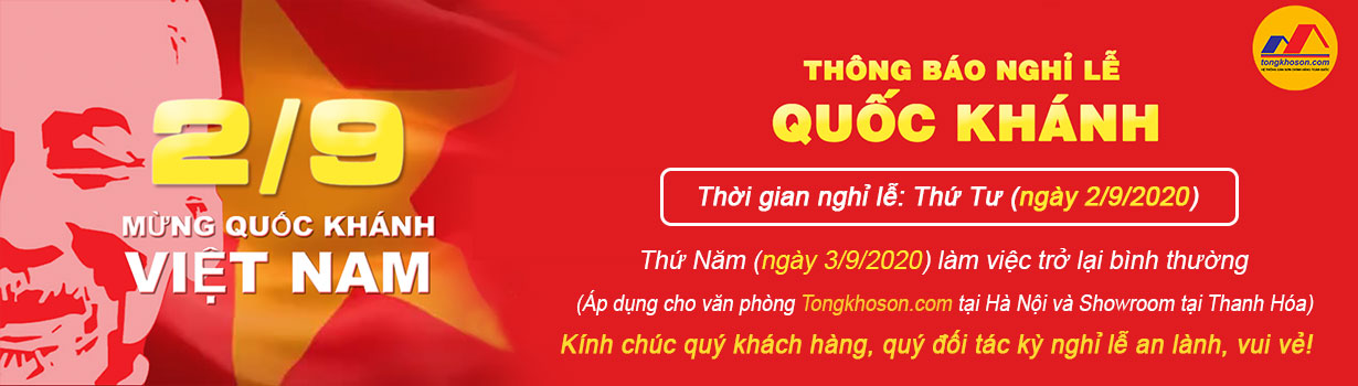 nghỉ lễ 2/9/2020 tongkhoson.com