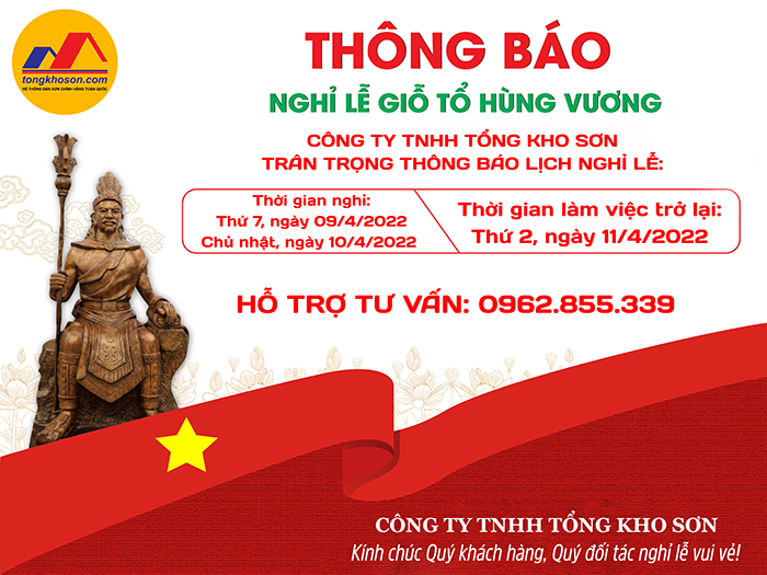 Banner nghỉ lễ mùng 10 tháng 3