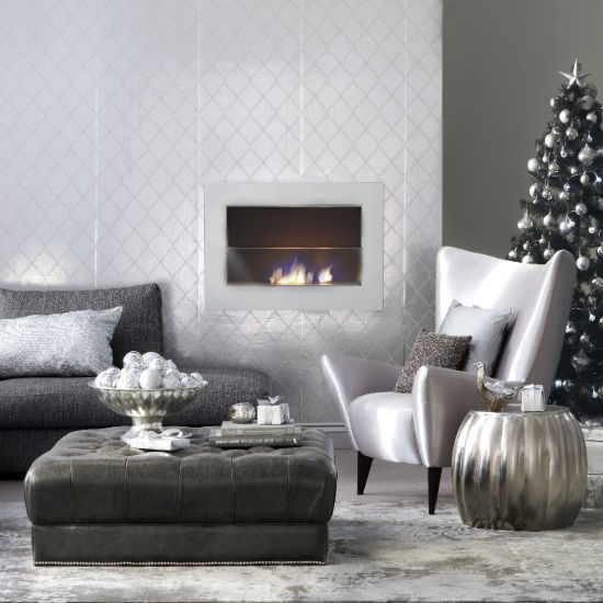 trang trí noel với phong cách metallic