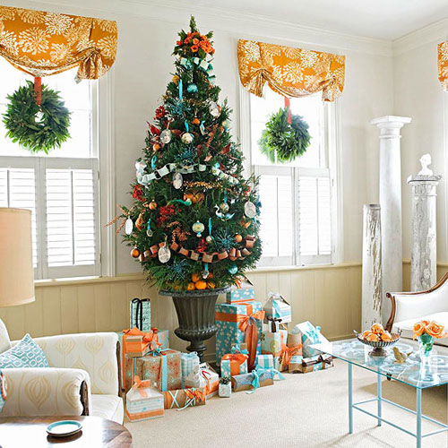 Tảng trí cây thông giả cho noel