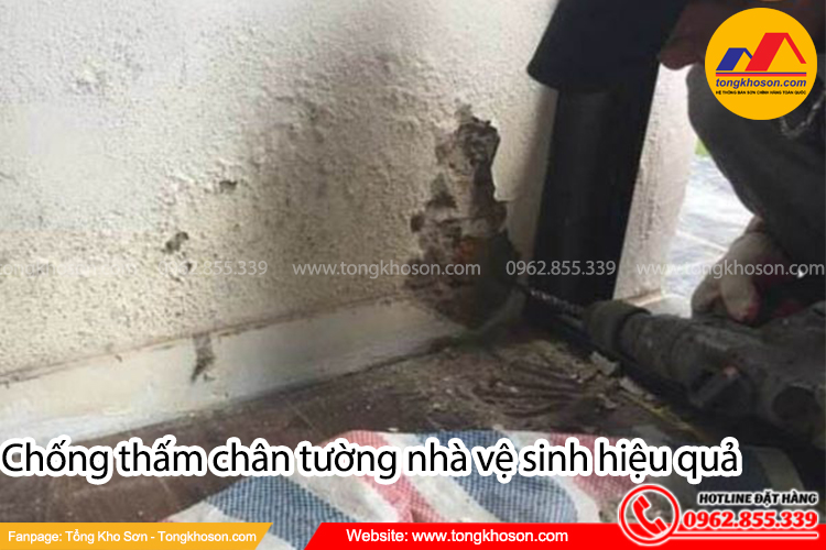 chống thấm chân tường nhà vệ sinh