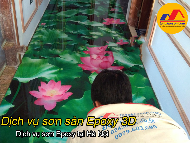 Dịch vụ sơn sàn epoxy 3D tại Hà nội