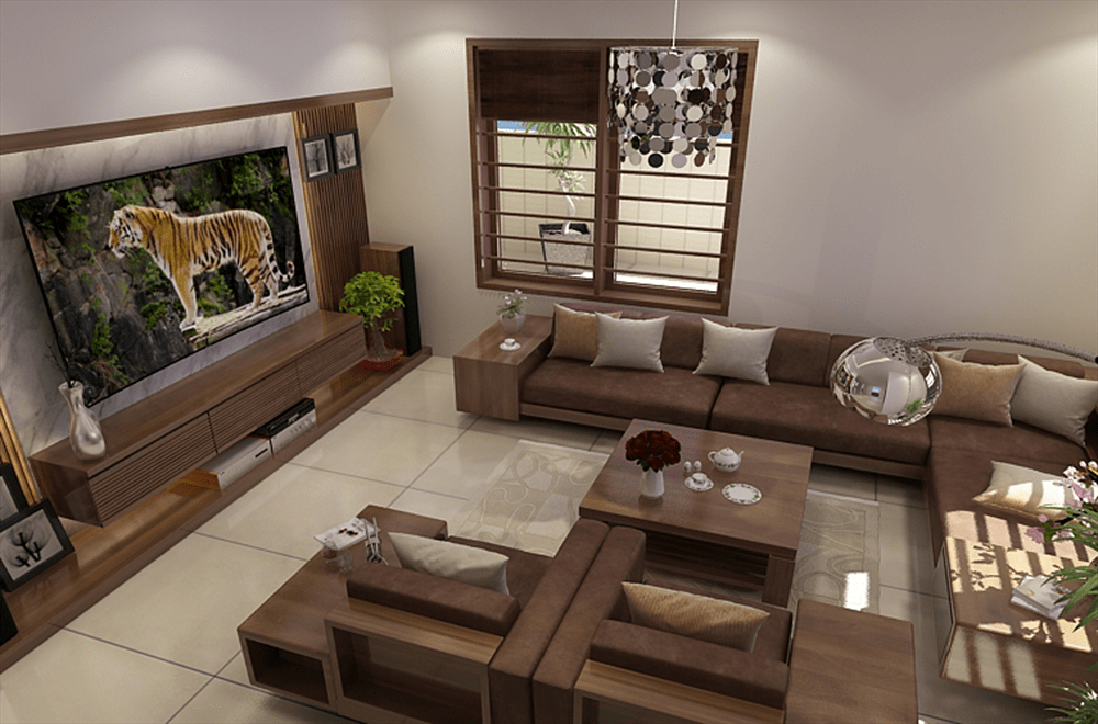 bộ bàn ghế sofa màu óc chó