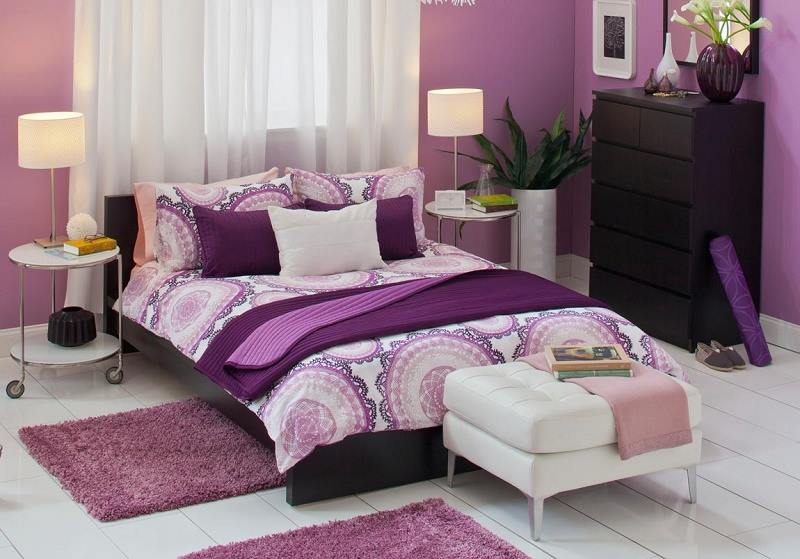 phòng ngủ màu tím 2