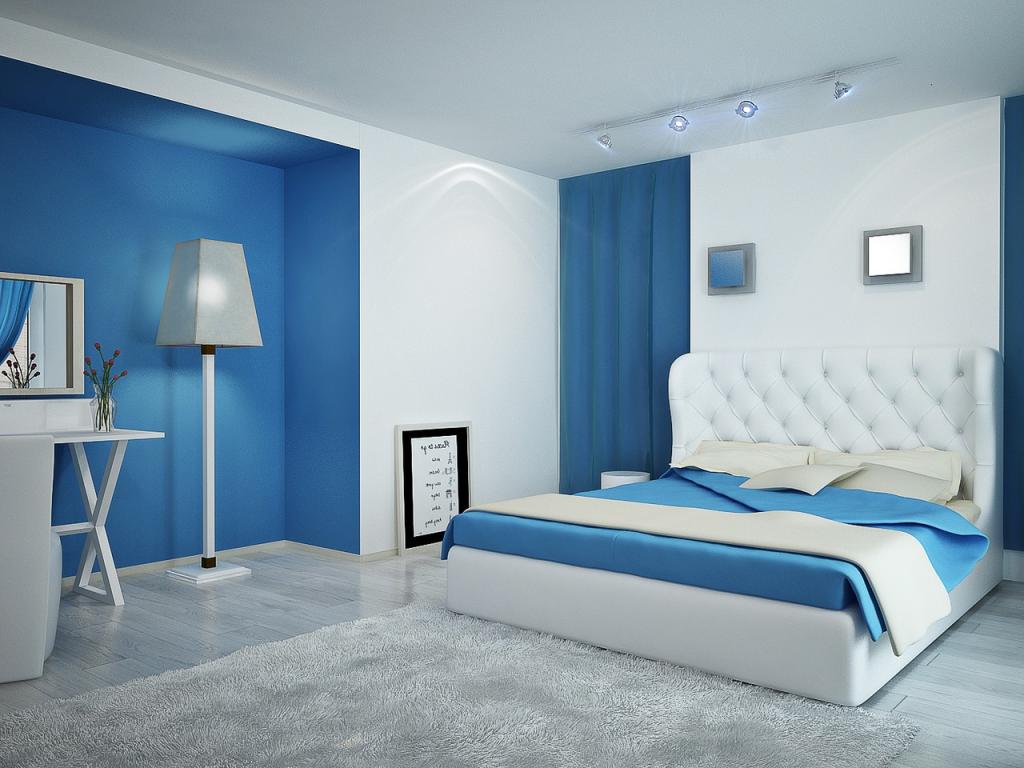 Phòng ngủ màu xanh dương cho người mệnh thủy