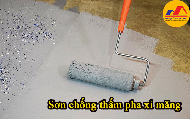 sơn chống thấm pha xi măng