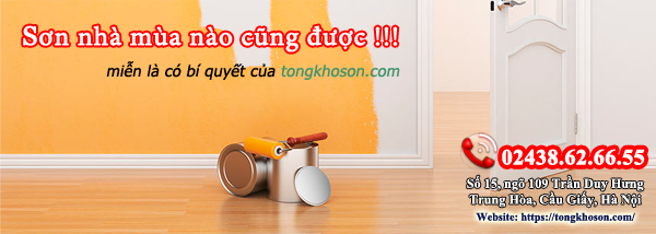Sơn nhà mùa nào cũng được miễn là có bí quyết của tongkhoson.com