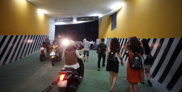 Sơn phản quang ram dốc, bó vỉa ban đêm