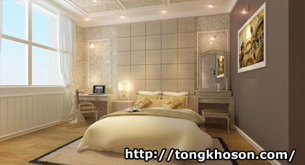 Sơn phòng ngủ vợ chồng đẹp