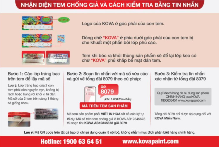 Kova CT11A plus thay đổi tem chống giả