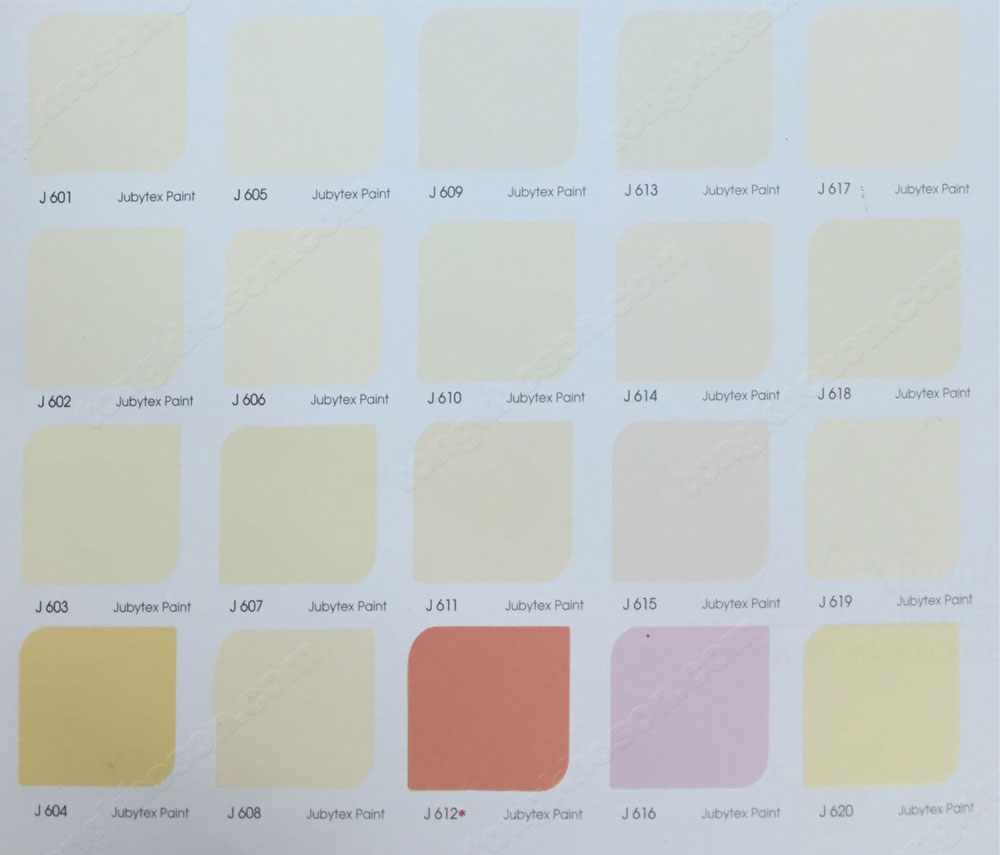 Bảng màu sơn Jubytex nội thất