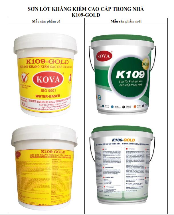 kova thay đổi vỏ thùng k109