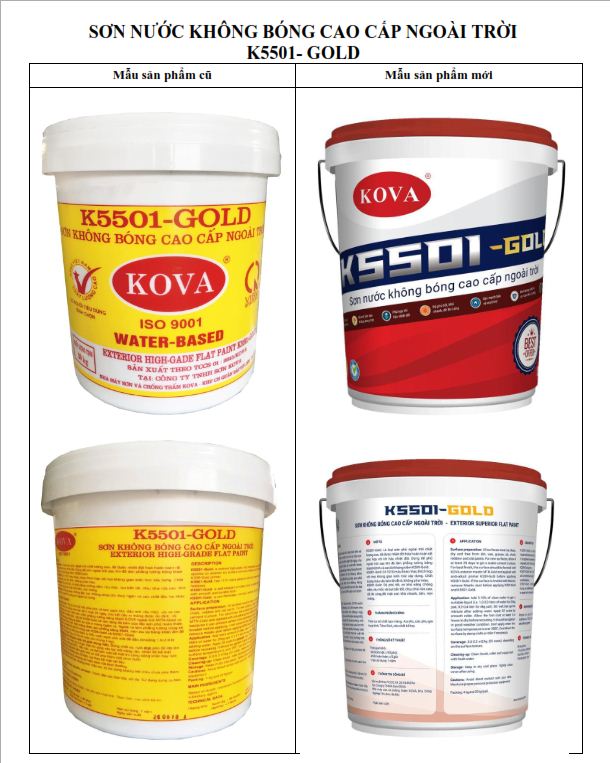 kova thay đổi vỏ thùng k5501