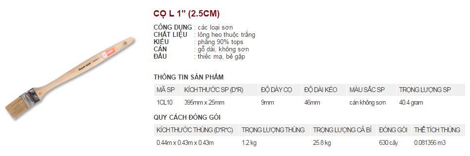 Chổi quét sơn Thanh Bình chữ L 2.5c m