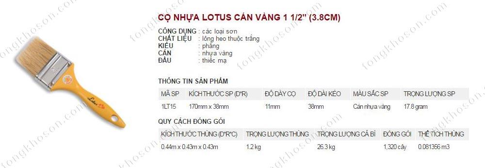 Chổi nhựa Lotus cán vàng Thanh bình 3.8cm