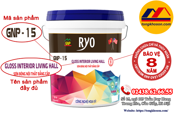 Sơn Ryo nội thất bóng ĐẲNG CẤP
