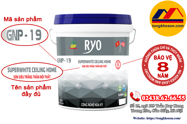 Sơn siêu trắng Ryo nội thất Sơn siêu trắng Ryo nội thất