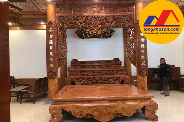 Sơn phủ màu cho gỗ tại Vĩnh Phúc