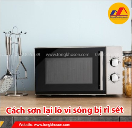 Cách sơn lại lò vi sóng bị rỉ sét