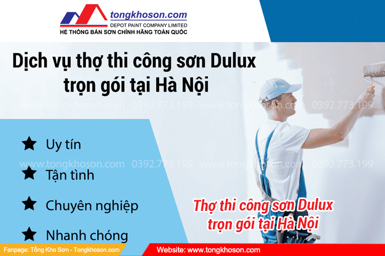 Dịch vụ thợ thông công sơn Dulux trọn gói Hà Nội