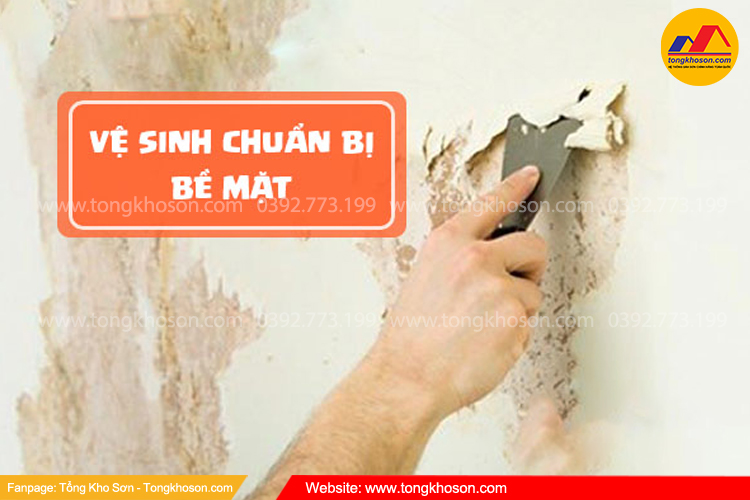 Với bề mặt tường cũ