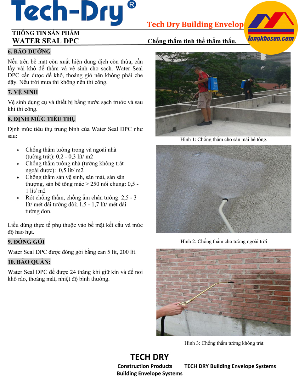 Tài liệu kỹ thuật chất chống thấm Water Seal