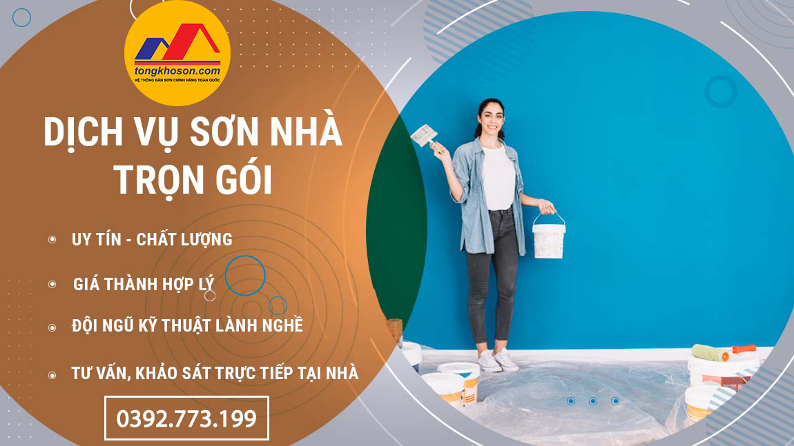 báo giá dịch vụ thi công sơn nhà trọn gói 2025