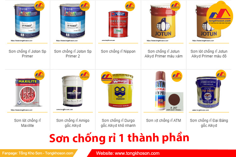 Sơn chống rỉ cho sắt thép 1 thành phần