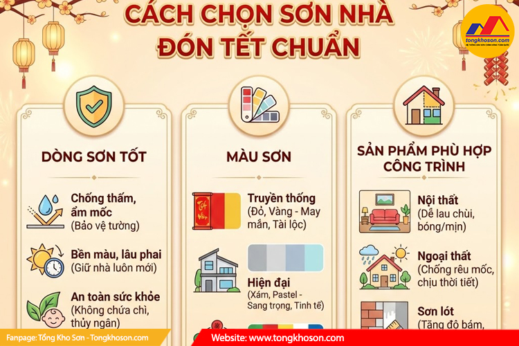 Tham khảo cách để chọn sơn đón Tết thích hợp