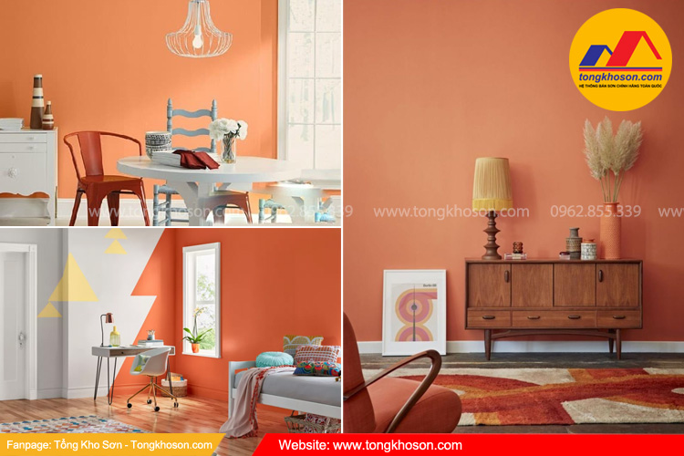 Cách phối Màu Dulux của năm 2005 - Fresh Orange