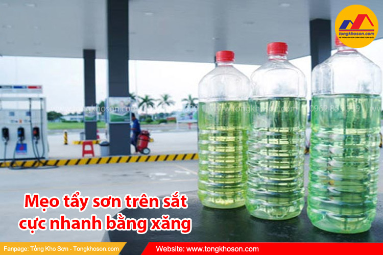 Mẹo tẩy sơn trên sắt cực nhanh tại nhà bằng xăng