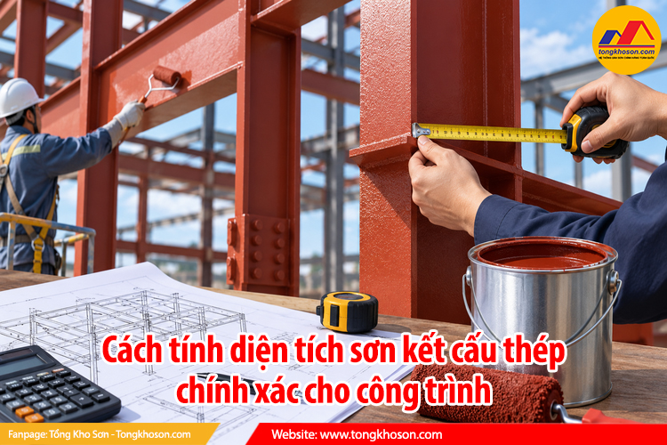 Cách tính diện tích sơn kết cấu thép chính xác cho công trình
