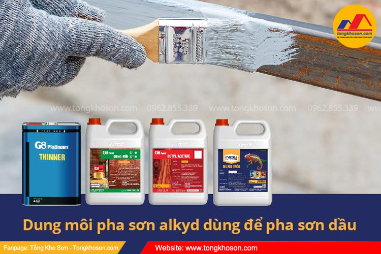  Sử dụng dung môi xử lý sơn dầu nhanh khô