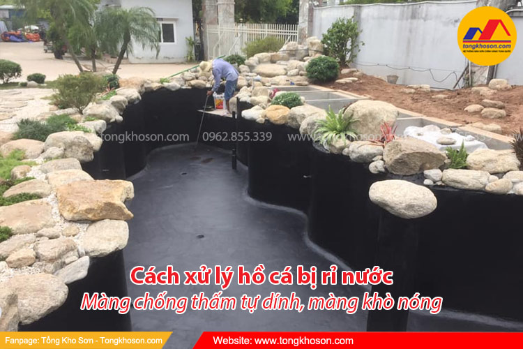 Cách xử lý hồ cá bị rỉ nước bằng màng chống thấm