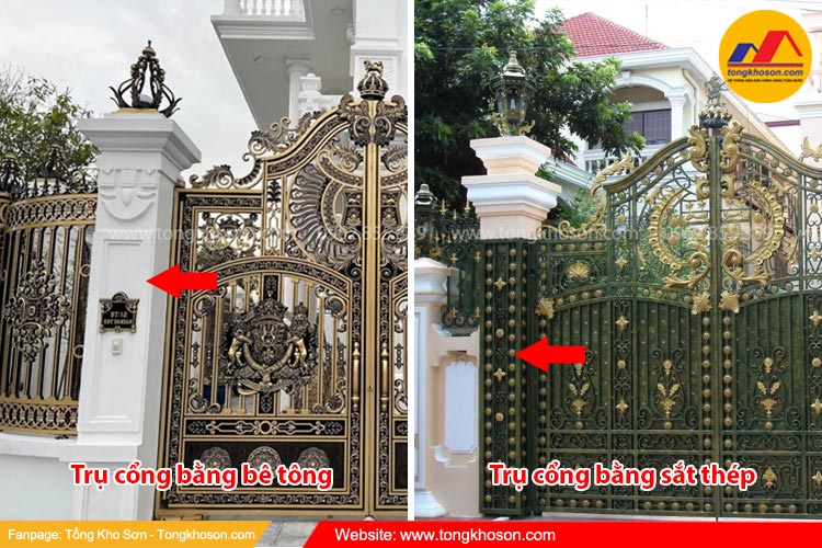 Trụ cổng được làm từ chất liệu gì?