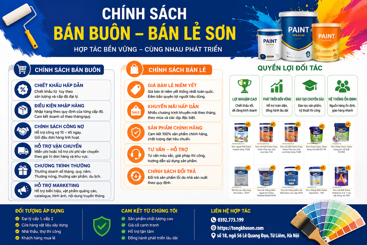 chính sách bán buôn bán lẻ sơn