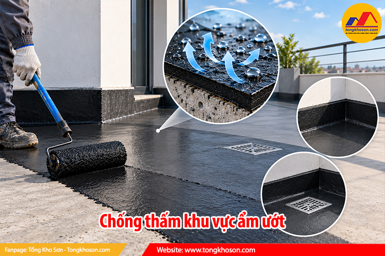 Chống thấm khu vực ẩm ướt