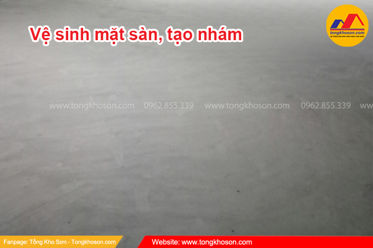 Vệ sinh mặt sàn và tạo nhám