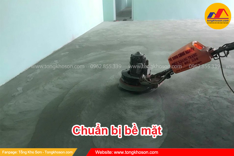 Chuẩn bị bề mặt thi công sơn epoxy